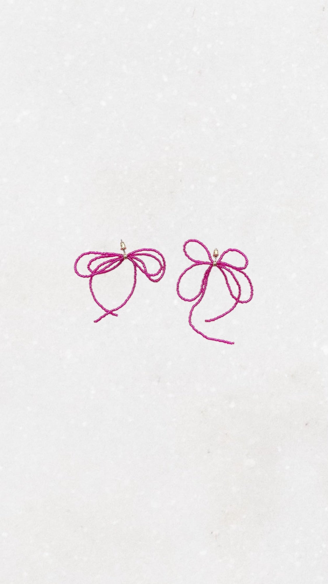 Pink Bow Earrings