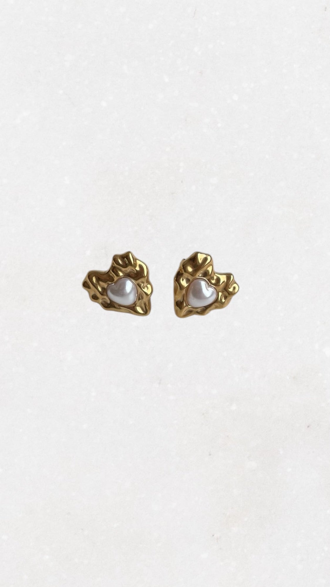 Heart & Pearl Studs