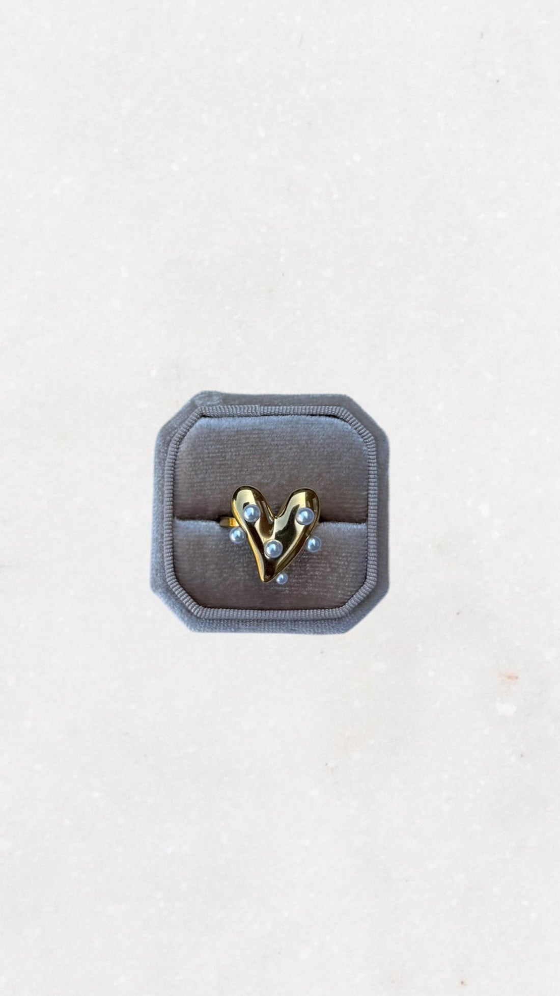 Pearl & Heart Ring