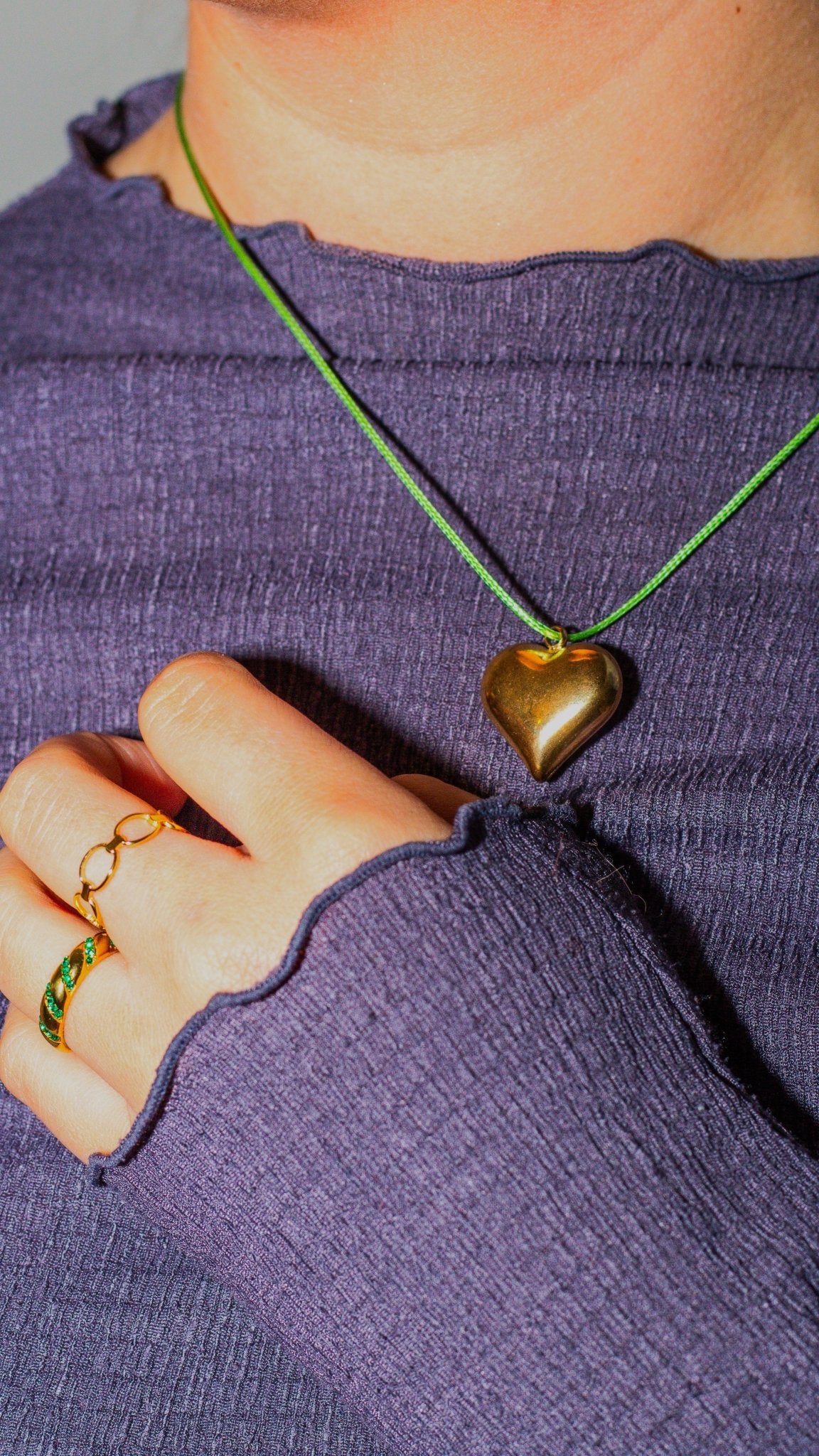 Green Elegant Love Necklace - Atelier Tú