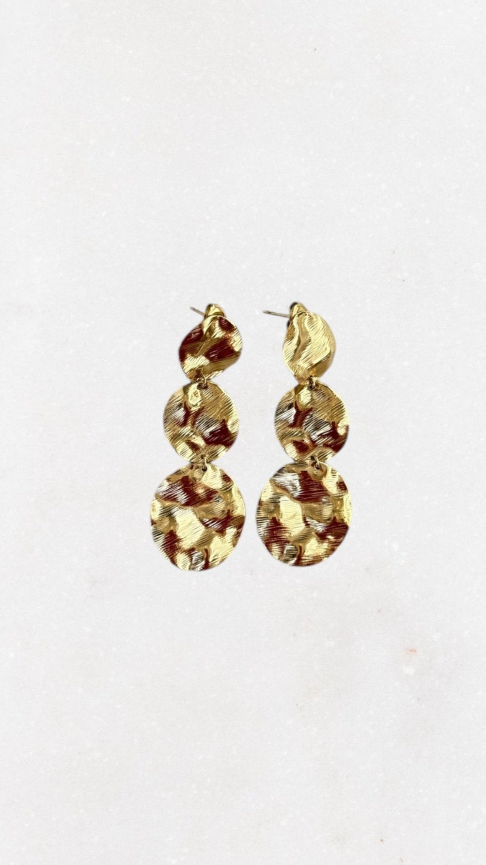 Triple Coin Earrings