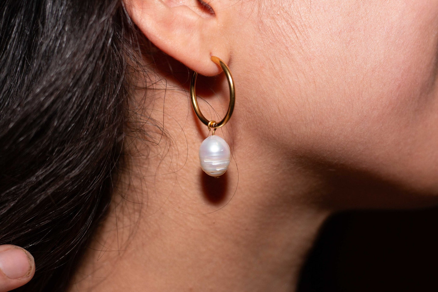 Big Pearl Hoops - Atelier Tú