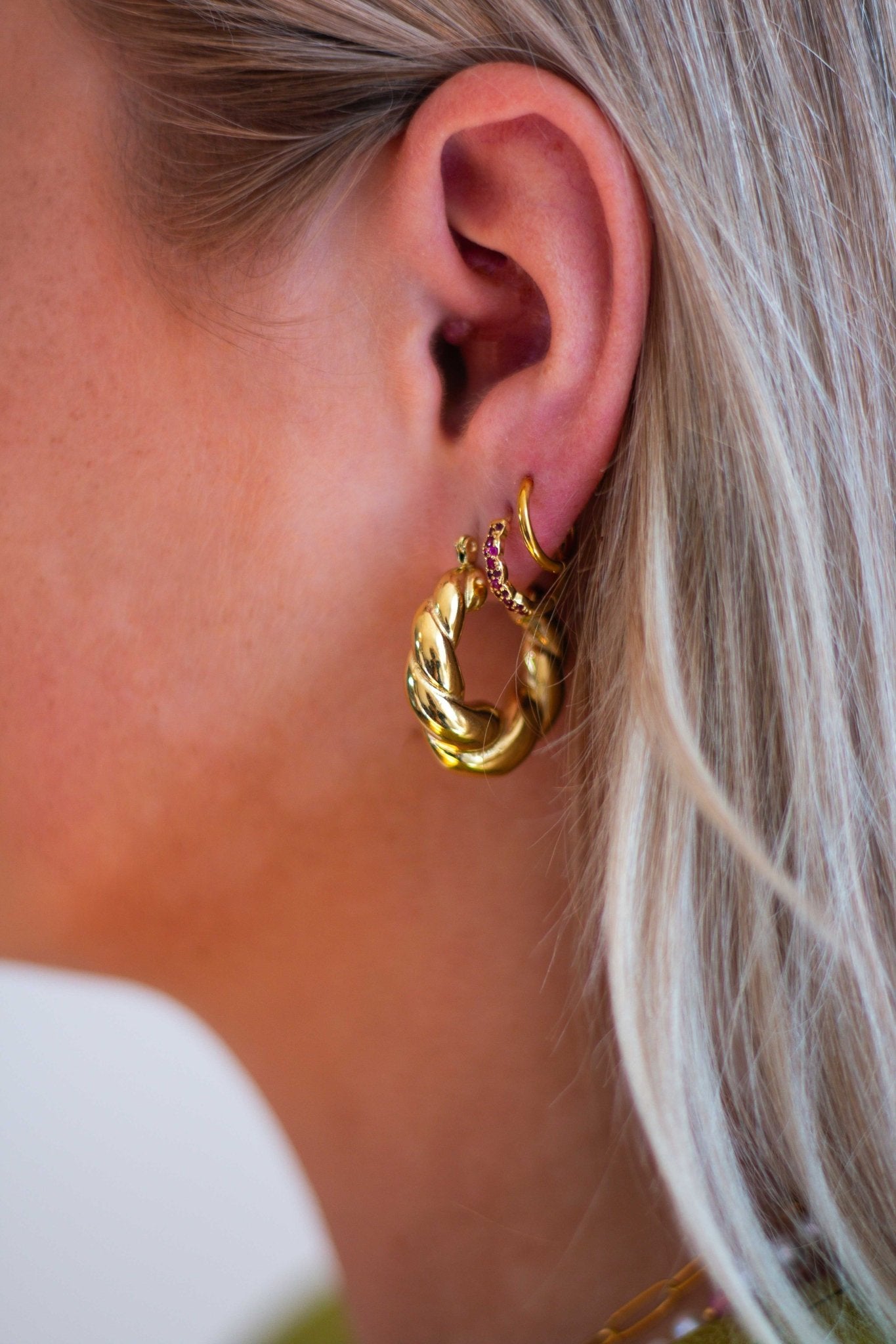 Small Pink Hoops - Atelier Tú