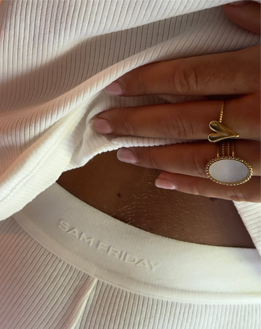 Big Marmer Stone Ring