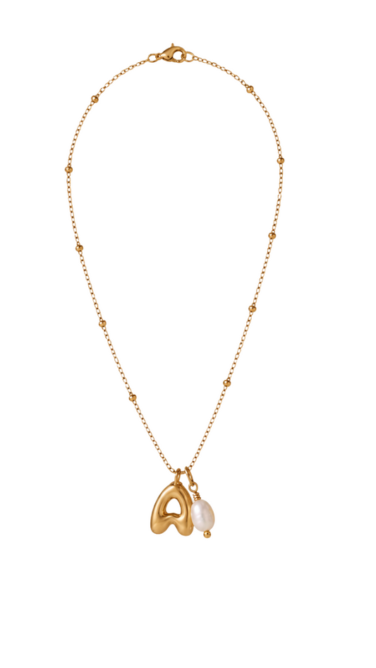 Initial & Pearl Necklace