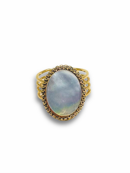 Big Marmer Stone Ring