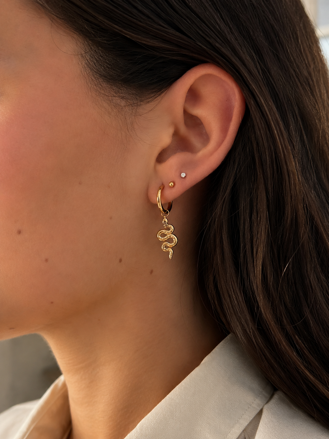 Cleo Snake Hoops