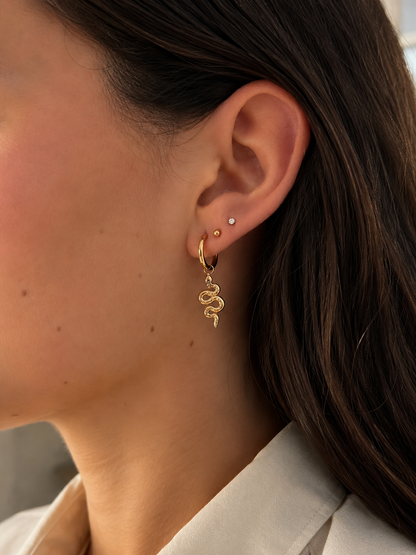 Cleo Snake Hoops