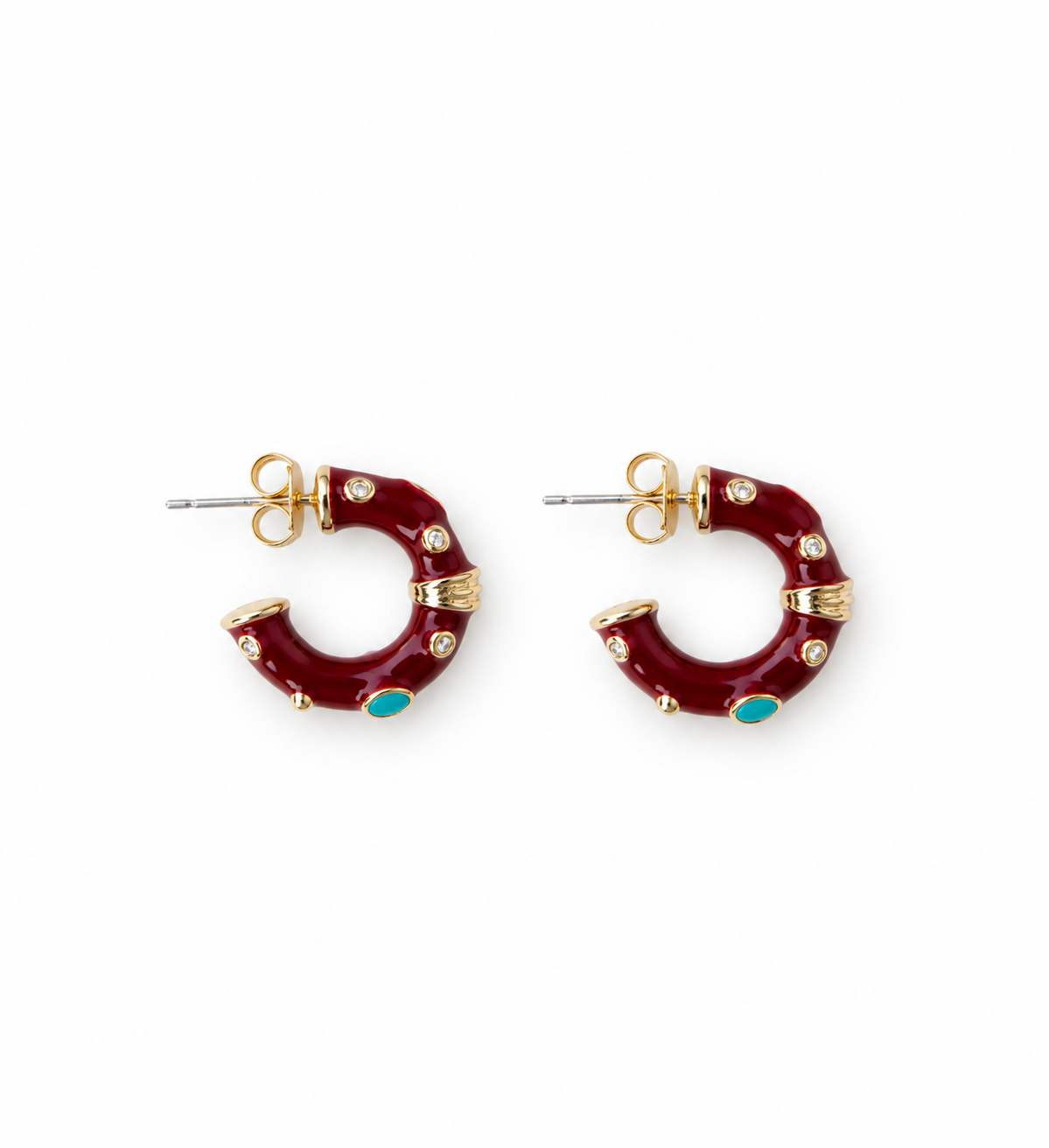 Dot Earrings red