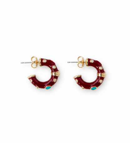 Dot Earrings red
