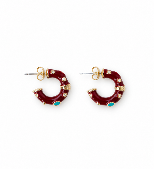 Dot Earrings red