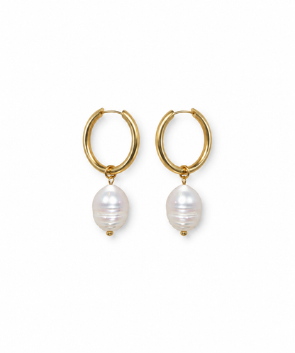 Big Pearl Hoops