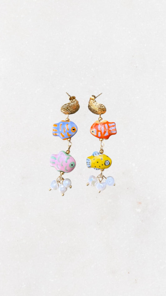 Bubbly Fish Earrings