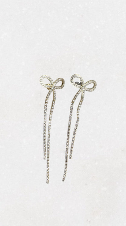 Sparkling Bow Earrings