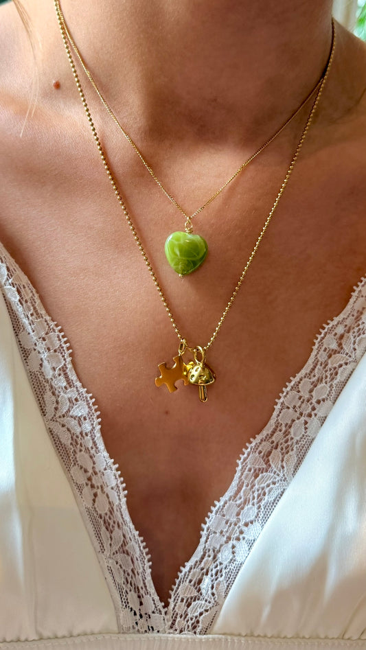 Lime Heart Necklace