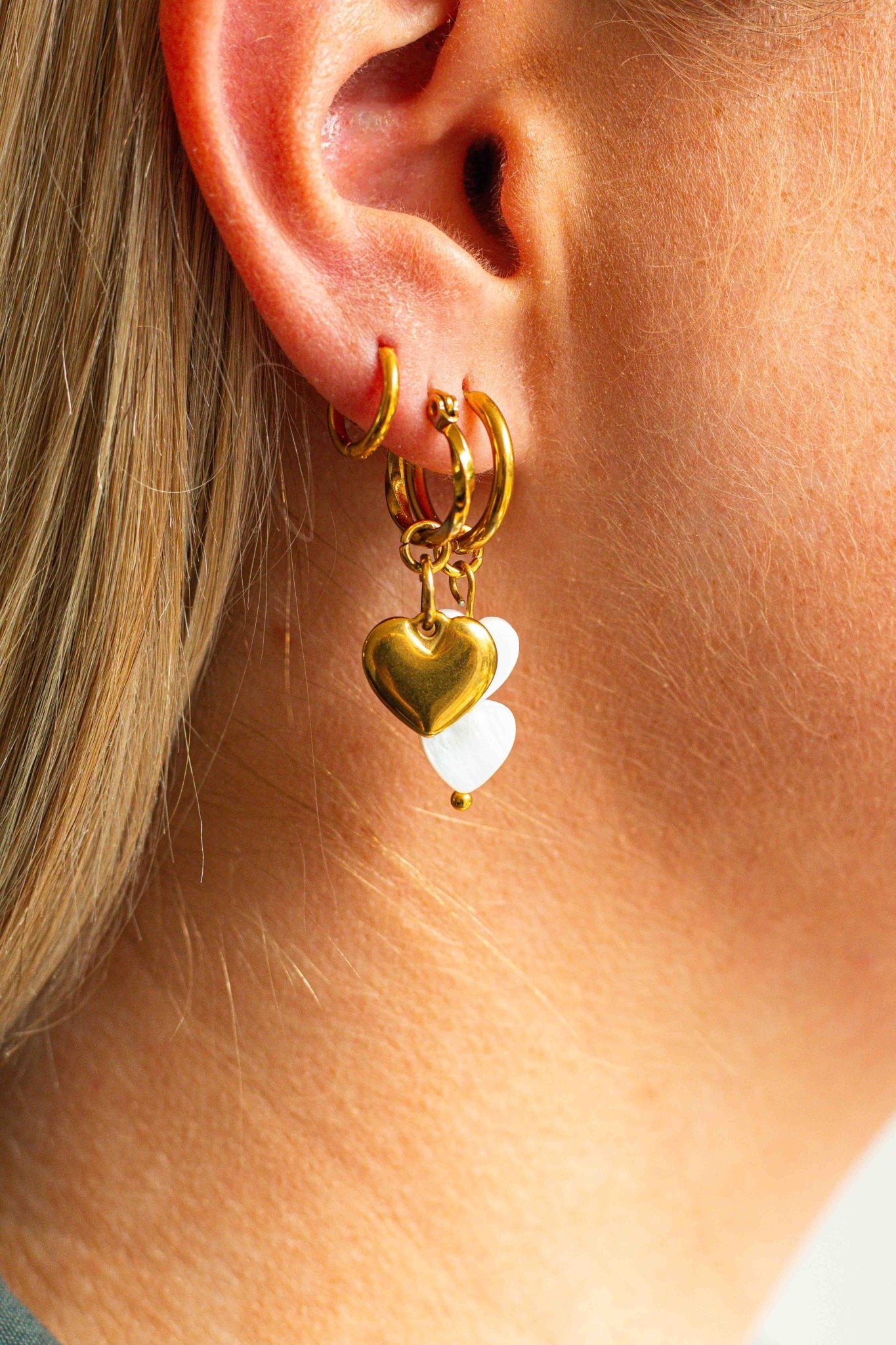 Double Heart Earrings - Atelier Tú